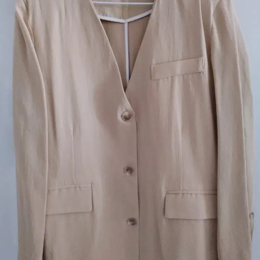 [BUNJANG] Like More Beige Linen Jacket / 라이크모어 베이지색 린넨자켓