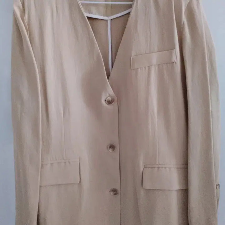 [BUNJANG] Like More Beige Linen Jacket / 라이크모어 베이지색 린넨자켓