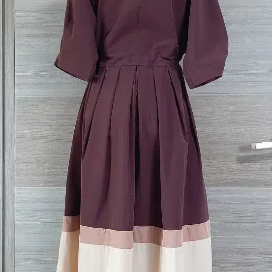 [SOLD OUT] 버건디 투톤 바스락 원피스 상태최상