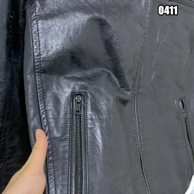 [BUNJANG] Tommy Hilfiger Leather Jacket / L 타미힐피거 2P 가죽 자켓