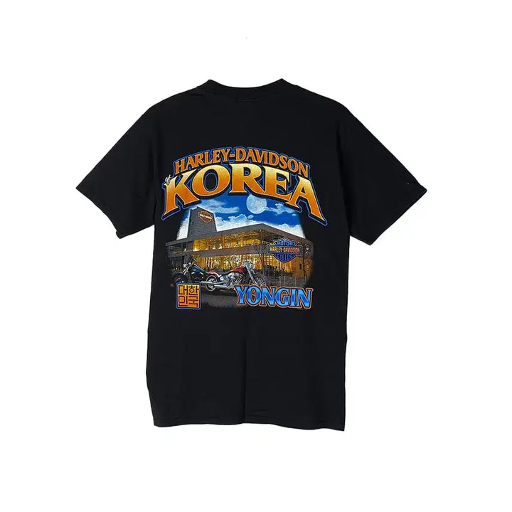 [BUNJANG] Harley Davidson Korea Printed T-shirt (F) / 1087. 할리데이비슨 코리아 프린팅 반팔티 (F)