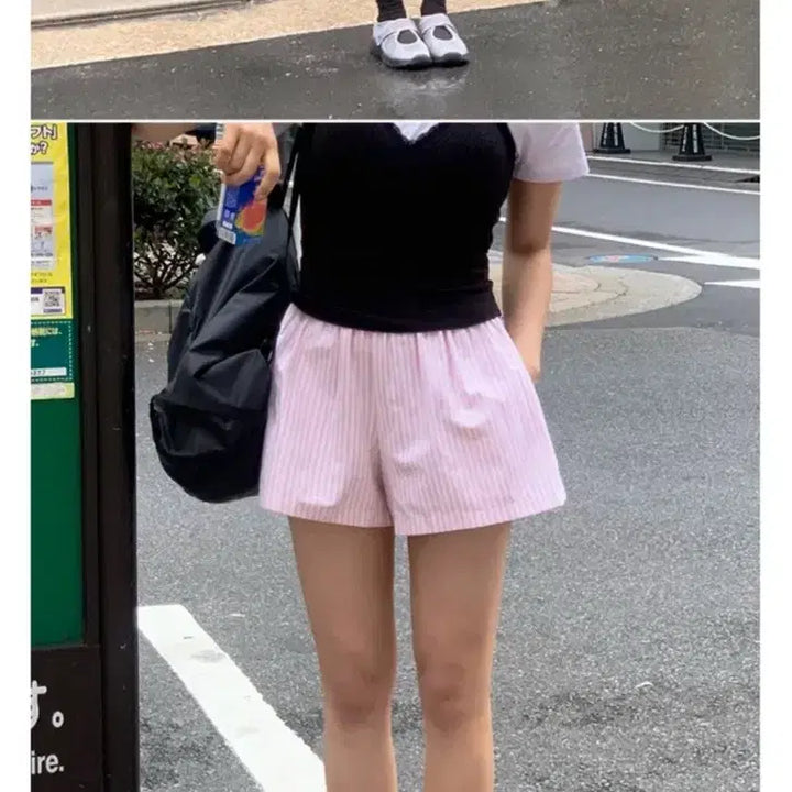 [SOLD OUT] 모어라운드 핀턱 반바지 핑크 새상품