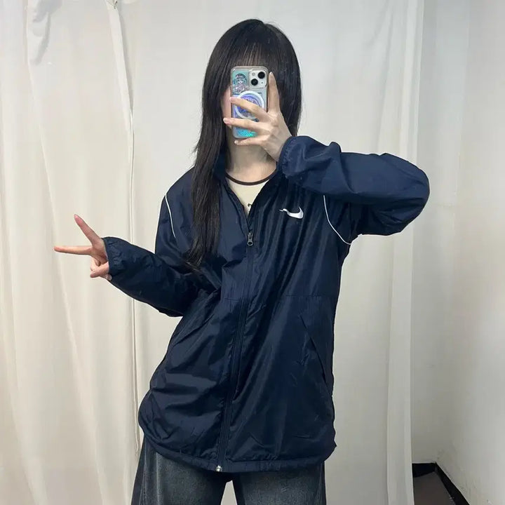 [SOLD OUT] 나이키 네이비 바람막이