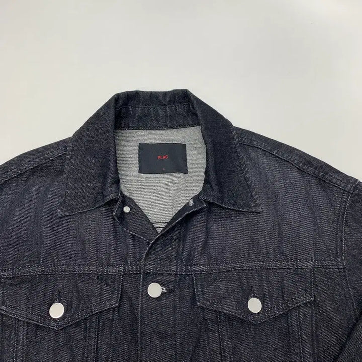 [BUNJANG] PLAC Black Denim Trucker Jacket (L) / PLAC 플랙 흑청 데님 트러커자켓 (L)
