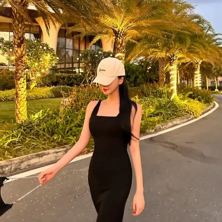 [BUNJANG] 44-66 Mermaid Frill Long Dress / [44-66] 첼크 머메이드 프릴 롱원피스 여름 휴양지 바캉스 비치 리조