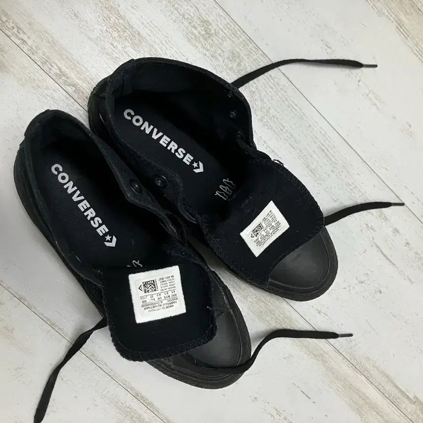 [BUNJANG] Converse High-Top All Black Sneakers / 컨버스 하이탑 올블랙 235
