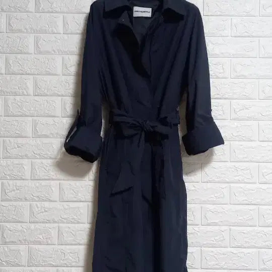 [BUNJANG] Karl Lagerfeld Trench Coat (Navy) - New with Tags / 칼라거펠트 코트 택채새거