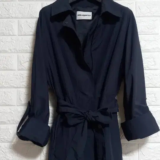 [BUNJANG] Karl Lagerfeld Trench Coat (Navy) - New with Tags / 칼라거펠트 코트 택채새거