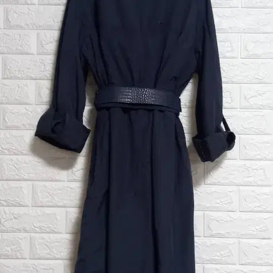 [BUNJANG] Karl Lagerfeld Trench Coat (Navy) - New with Tags / 칼라거펠트 코트 택채새거