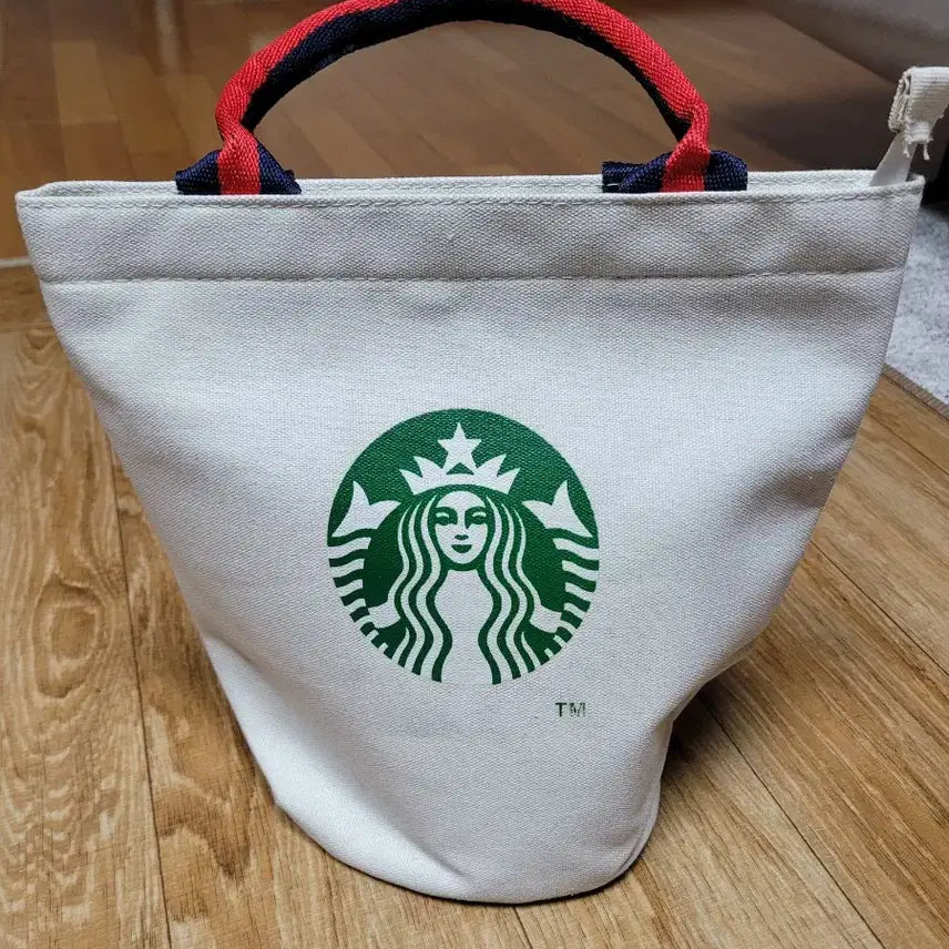 [SOLD OUT] (스타벅스X) 스타벅스스타일 화이트 캔버스 토트백