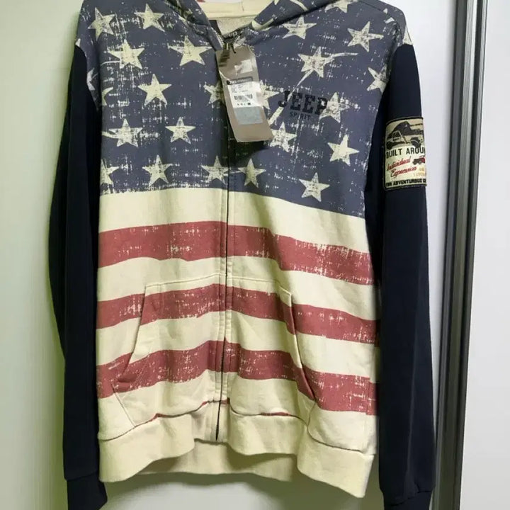 [BUNJANG] Jeep American Flag Hoodie Navy / Jeep 성조기 후드집업 네이비