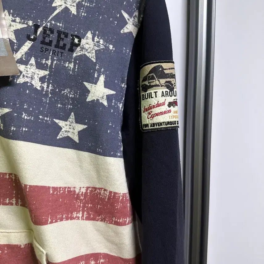 [BUNJANG] Jeep American Flag Hoodie Navy / Jeep 성조기 후드집업 네이비