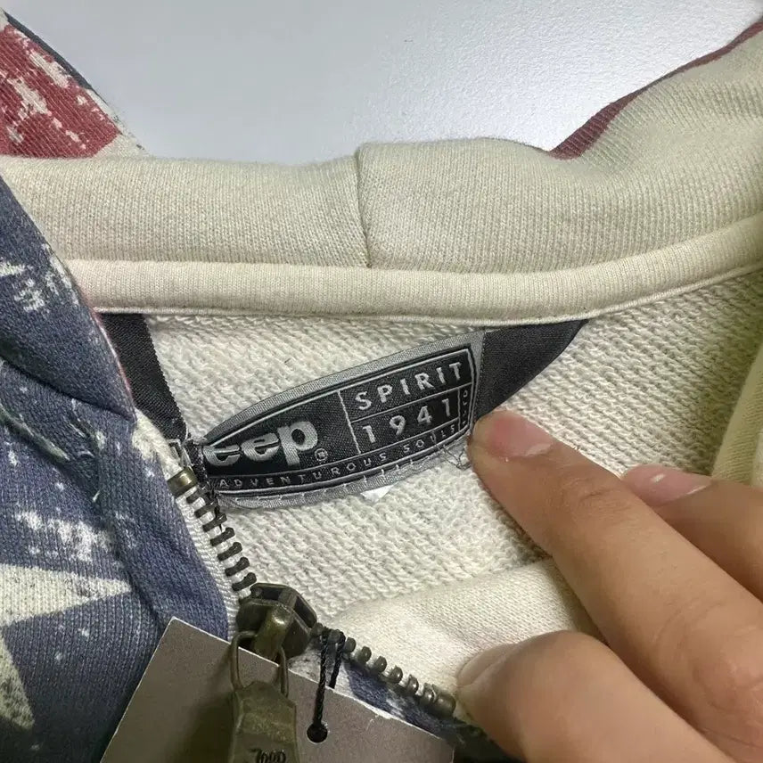 [BUNJANG] Jeep American Flag Hoodie Navy / Jeep 성조기 후드집업 네이비