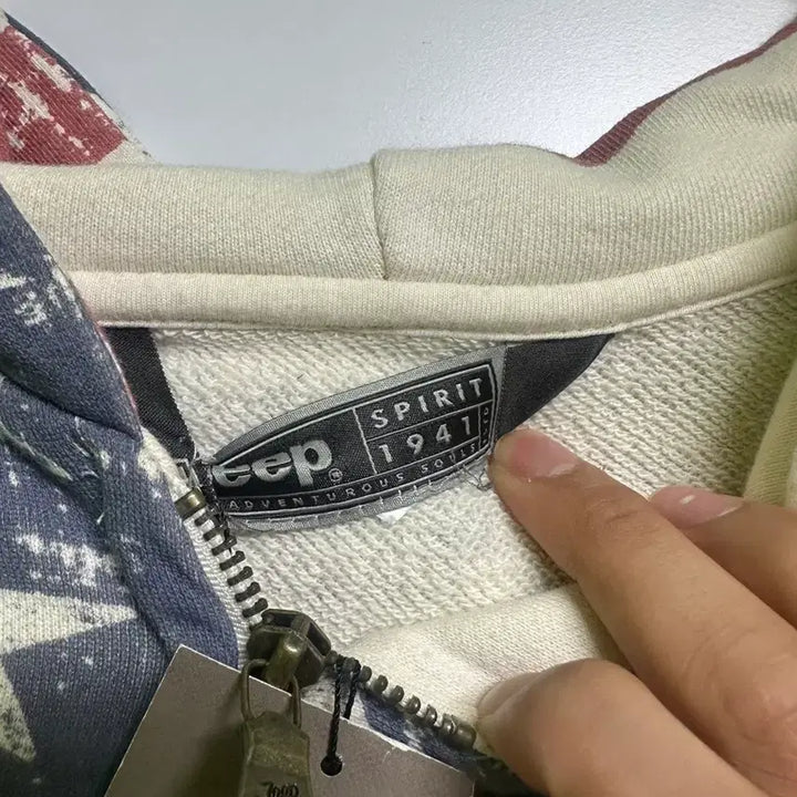 [BUNJANG] Jeep American Flag Hoodie Navy / Jeep 성조기 후드집업 네이비