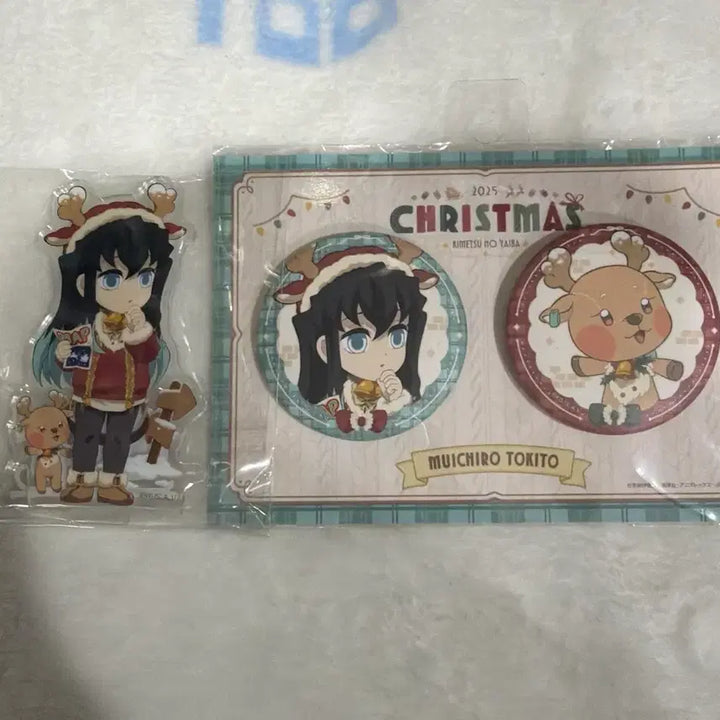 [BUNJANG] Demon Slayer Muichiro 2025 Christmas Acrylic Stand &amp; Badge Set / 귀멸의 칼날 무이치로 2025 크리스마스 아크릴+뱃지 세트