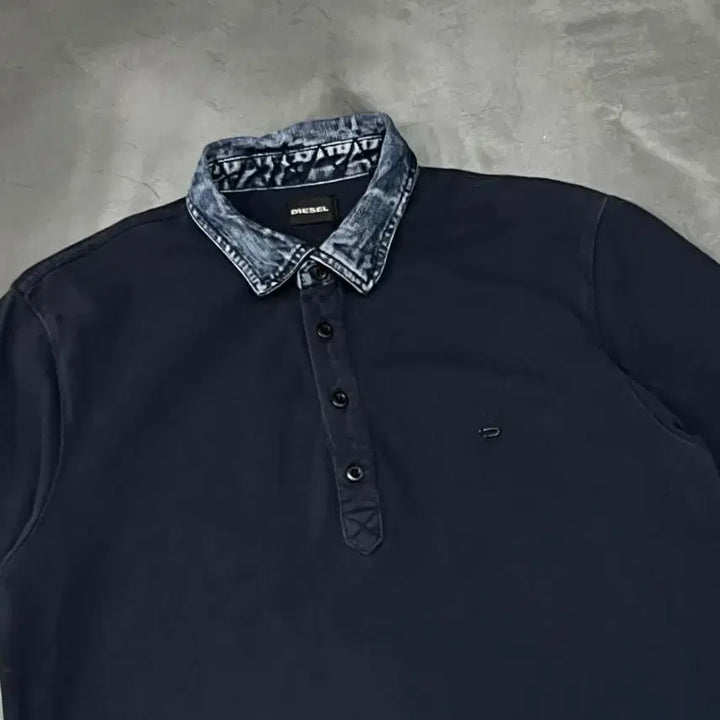 [BUNJANG] Diesel Denim Collar T-shirt (Size M) / 디젤 데님카라 티셔츠 m