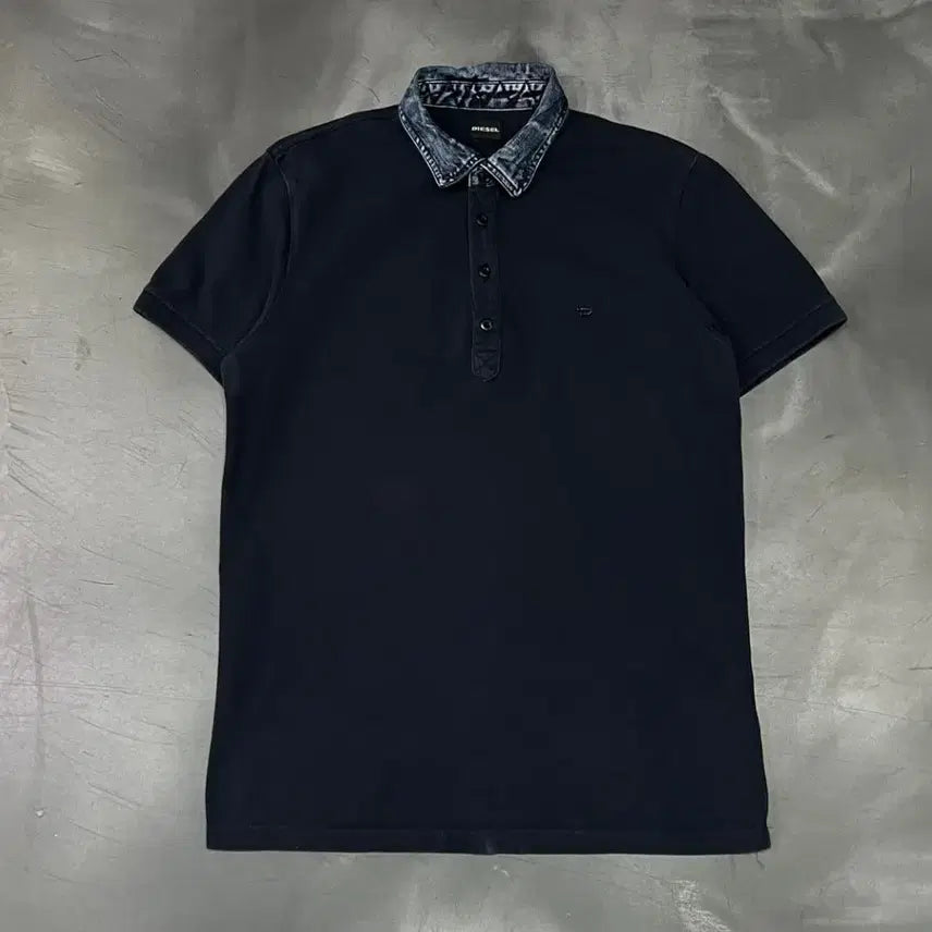 [BUNJANG] Diesel Denim Collar T-shirt (Size M) / 디젤 데님카라 티셔츠 m