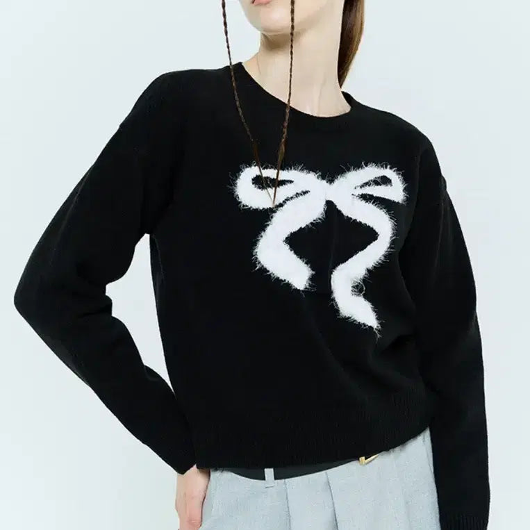 [BUNJANG] Latizen Ribbon Knit Top / 라티젠 리본니트