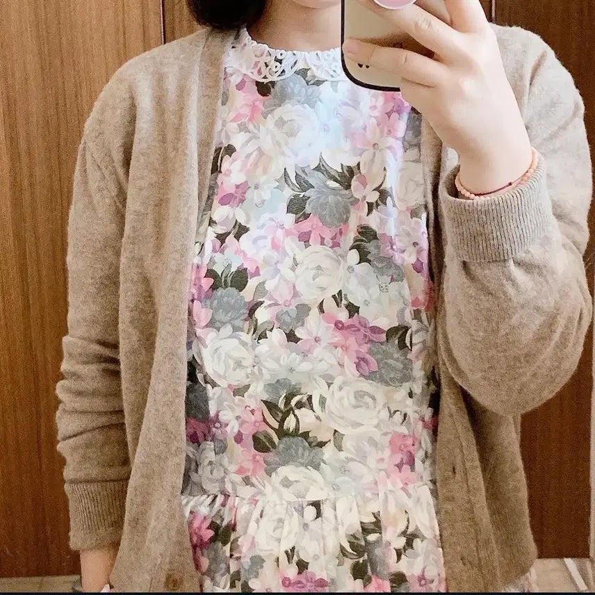[BUNJANG] Cashmere Beige Cardigan / 캐시미어100 베이지가디건