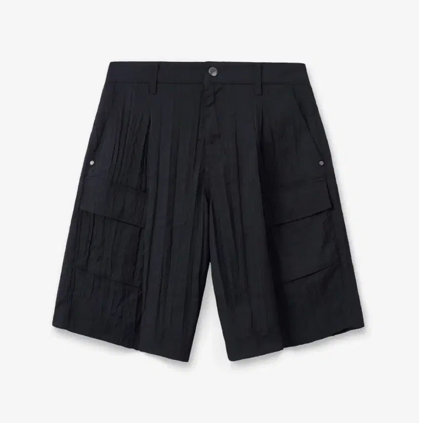 [BUNJANG] Minav Wide Cargo Bermuda Utility Pants [Black] L Size / 미나브 와이드 카고 버뮤다 유틸팬츠 [블랙] L사이즈