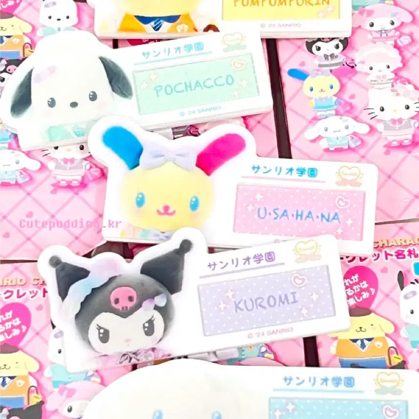 [BUNJANG] Sanrio Pochacco Kirameki Highteen School Look Name Tag / 산리오 포차코 키라메키 하이틴 스쿨룩 명찰