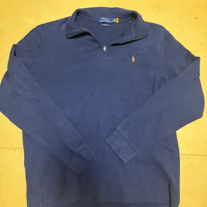 [BUNJANG] Polo Ralph Lauren Half-Zip Sweatshirt Navy / 폴로 랄프로렌 하프집업 카라 맨투맨 티셔츠 긴팔 L