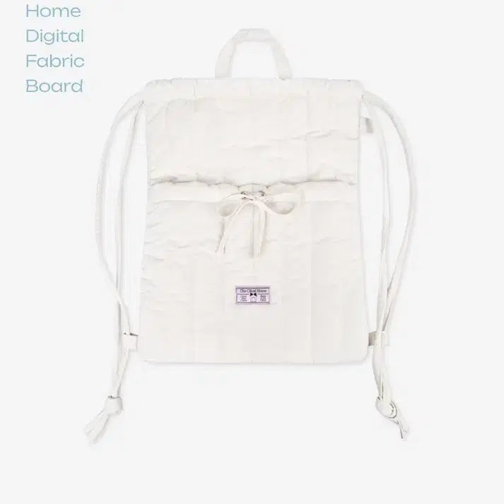[BUNJANG] Olivie Ribbon String Backpack White / 올리베 리본 스트링 백팩 화이트