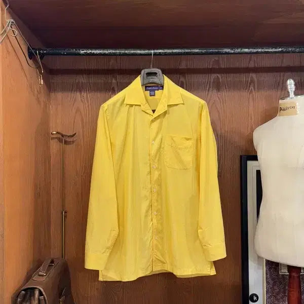 [BUNJANG] Ralph Lauren Purple Label Open Collar Shirt / 랄프로렌 퍼플라벨 오픈칼라셔츠 100