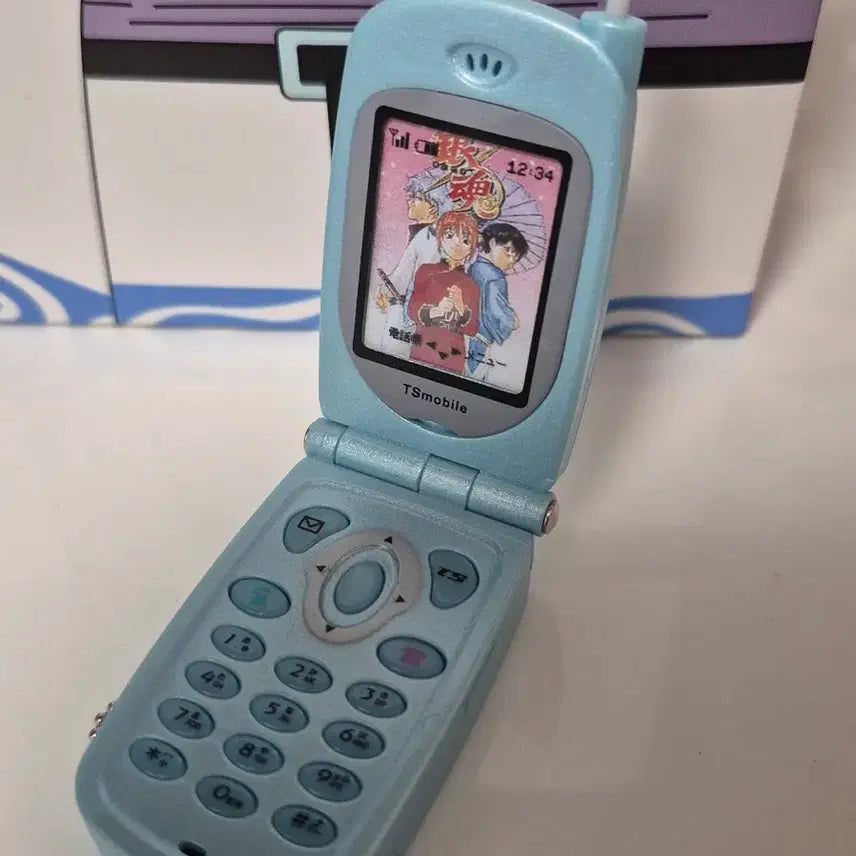 [BUNJANG] Blue Folder Phone Recording Keychain Y2K Retro / (블루) 폴더폰 녹음 키링 전남친 키링 가챠 y2k 레트로 휴대폰 전화기