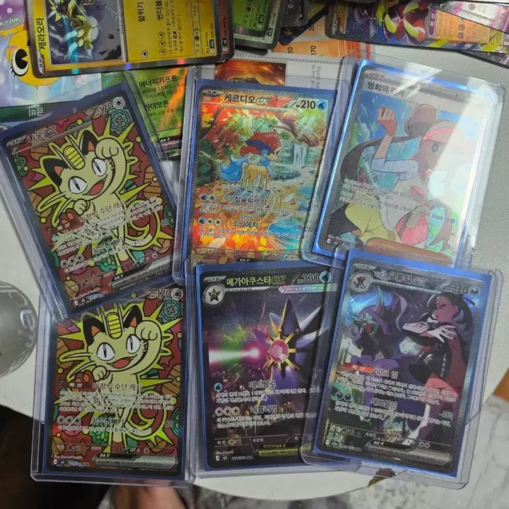 [BUNJANG] Pokemon Marie/Mai/Meowth AR Card Bundle / 포켓몬 카드 마리/명희의 격려/나옹AR