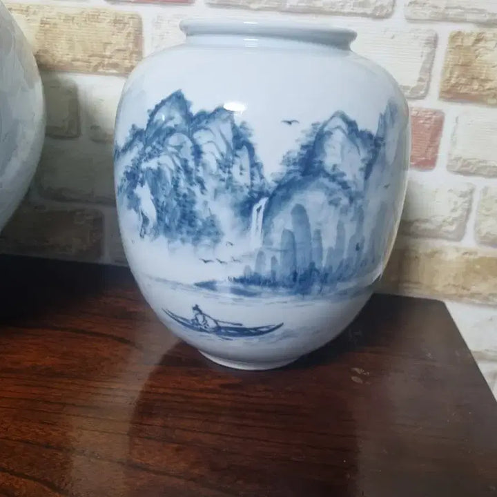 [BUNJANG] Cheonghwa Baekja Celadon Porcelain (Artist: Woldang Lee Sun-gil) / 청화백자 도자기 (월당 이순길)