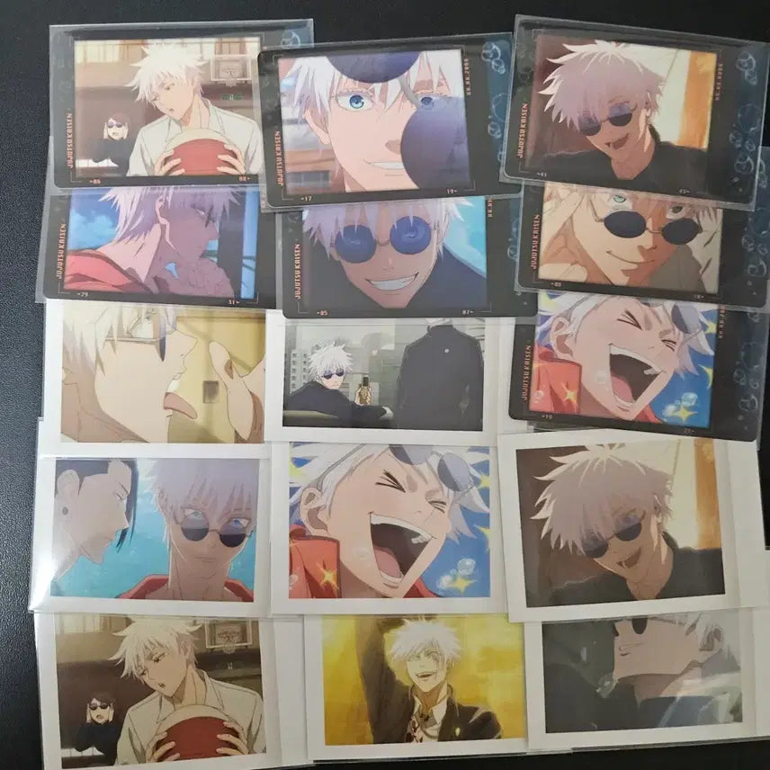 [BUNJANG] Jujutsu Kaisen Satoru Gojo Pashat Card Bundle Set / 15장일괄 주술회전 고죠 사토루 파샤 스냅카드 지류 굿즈 포카 주술