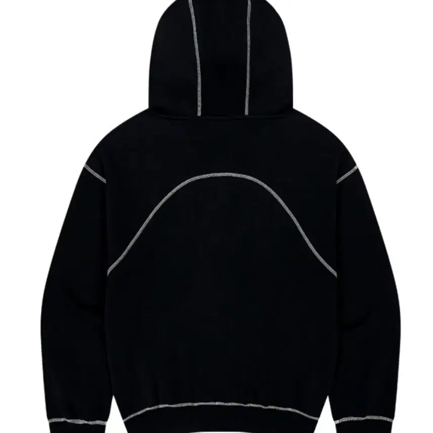 [BUNJANG] HDEX Contrast Stitch Hooded Zip-up / HDEX 블랙 스티치 후드 집업 M