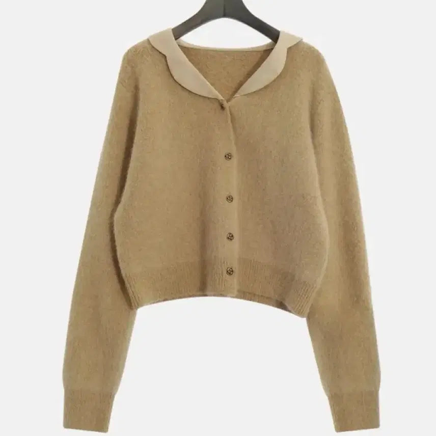 [BUNJANG] Satin Angora Cardigan / 새틴 카라 앙고라 가디건