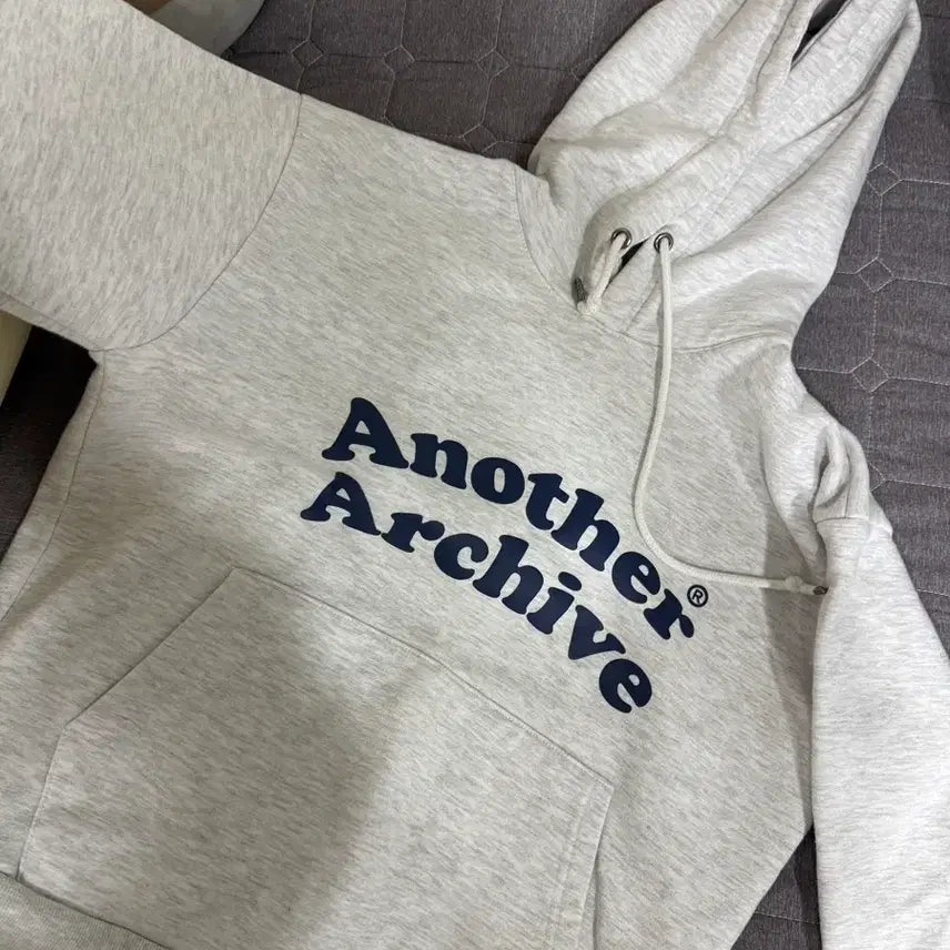 [BUNJANG] Anotherarchive White Melange Hoodie M / 어나더아카이브 후드티 화이트메란지 M