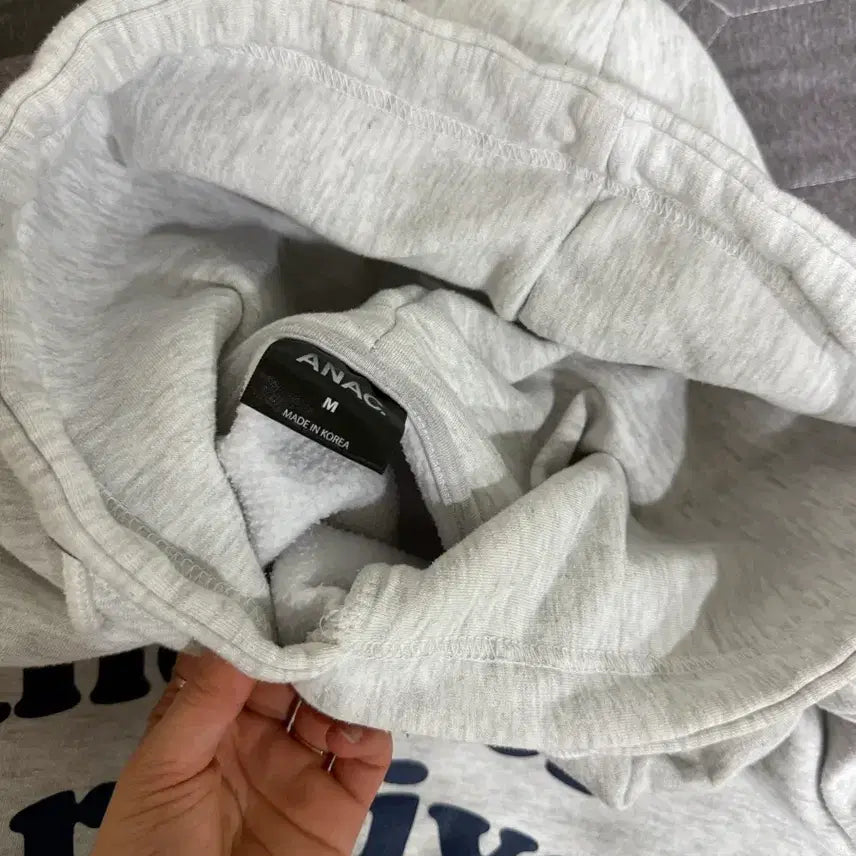 [BUNJANG] Anotherarchive White Melange Hoodie M / 어나더아카이브 후드티 화이트메란지 M