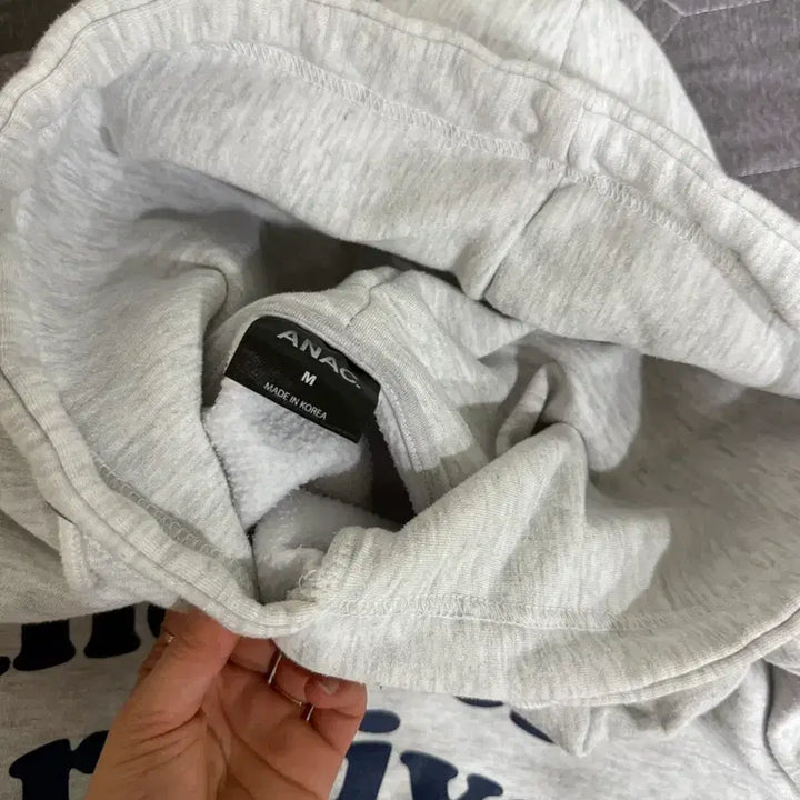 [BUNJANG] Anotherarchive White Melange Hoodie M / 어나더아카이브 후드티 화이트메란지 M