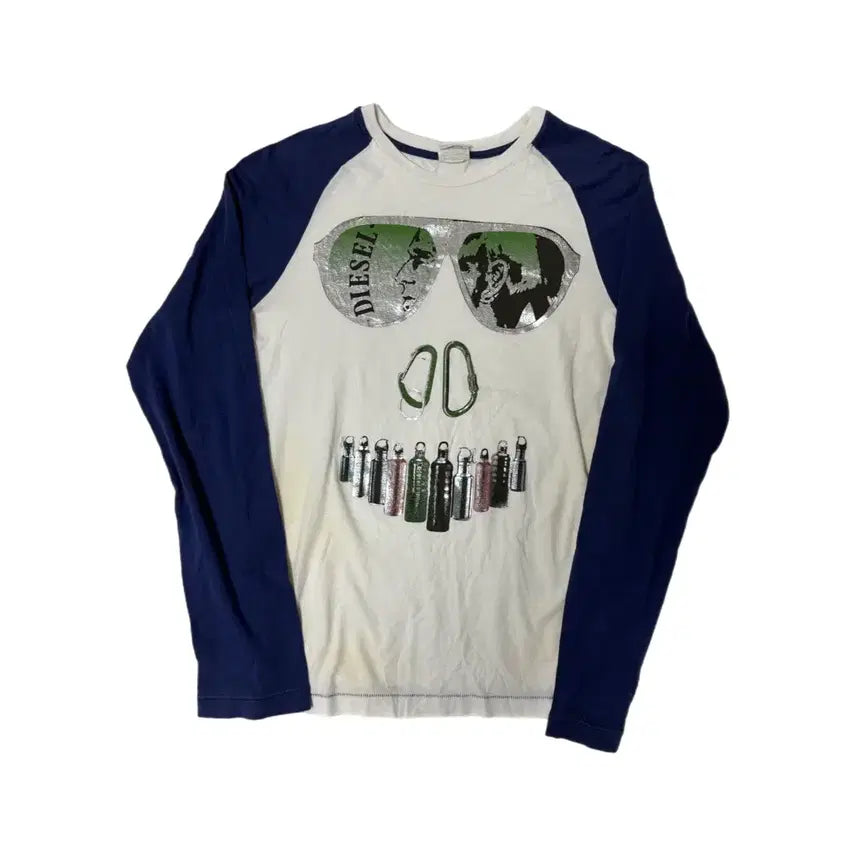 [BUNJANG] Diesel Raglan Colorblock Long-Sleeve T-Shirt / Diesel 디젤 래글런 롱슬리브 티셔츠