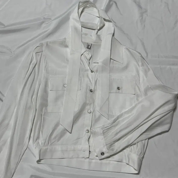[BUNJANG] White Tie Set Blouse / (새상품) 타이set 셔츠 블라우스
