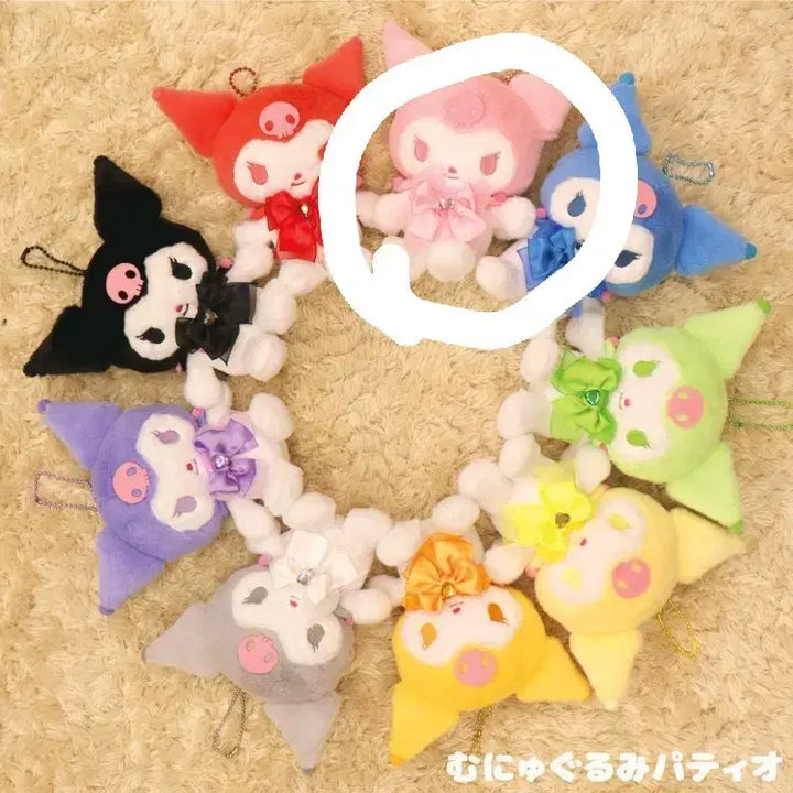 [BUNJANG] Sanrio Kuromi Pink Keyring Doll / 산리오 쿠로미 인형 키링 9색 핑크