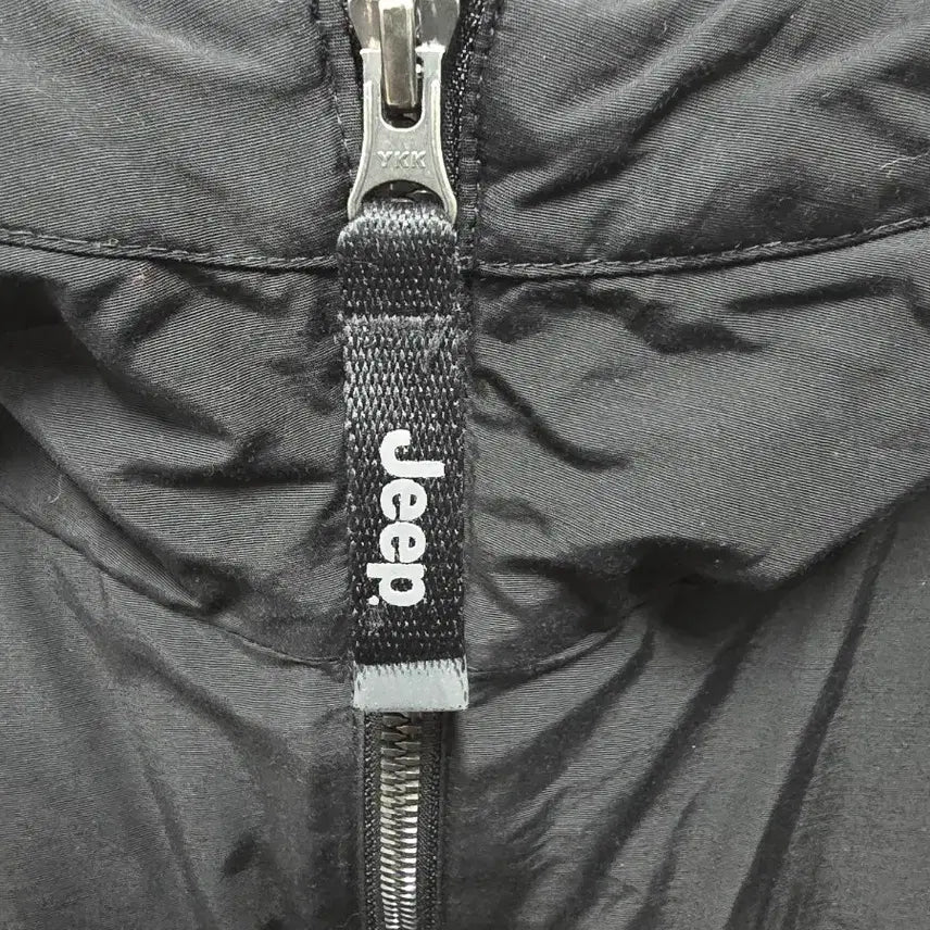 [BUNJANG] Jeep Black Hooded Lightweight Down Jacket / 지프 블랙 후드 경량패딩