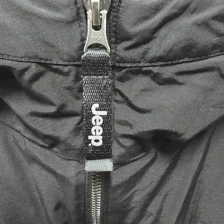 [BUNJANG] Jeep Black Hooded Lightweight Down Jacket / 지프 블랙 후드 경량패딩