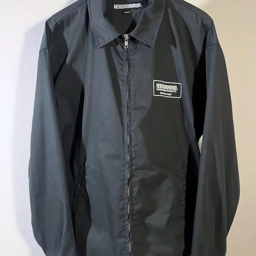 [BUNJANG] NEIGHBORHOOD Logo Black Work Jacket Blouson / 네이버후드 로고 블랙 워크자켓 블루종 23SS 시즌 블랙