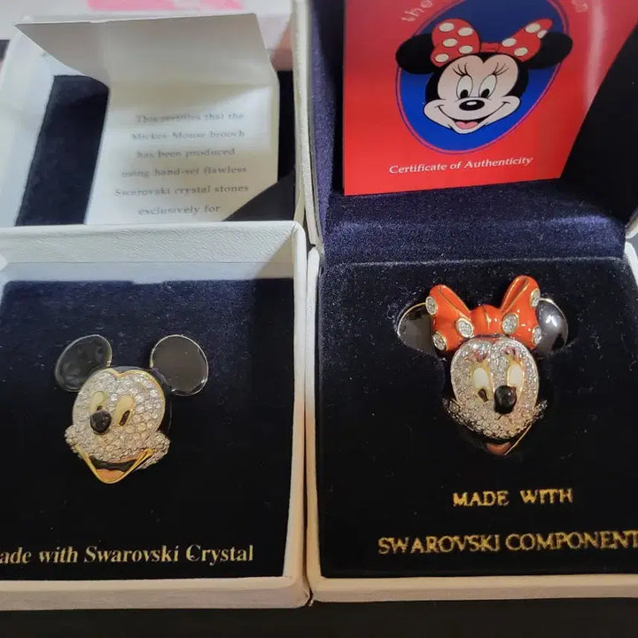 [BUNJANG] Disney Arribas Mickey &amp; Minnie Brooch Set / 디즈니아리바스미키.미니브로치