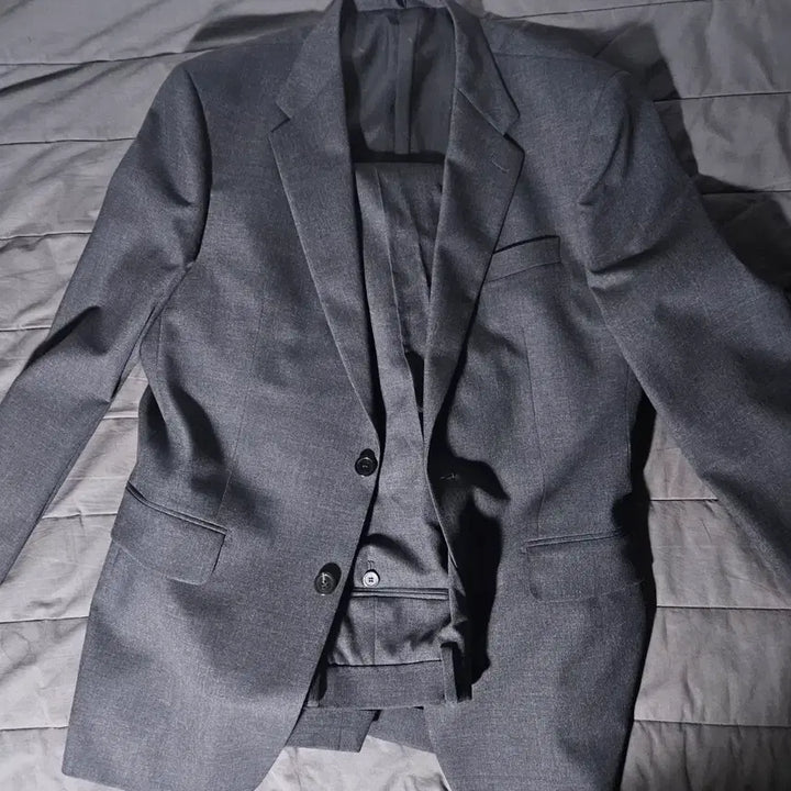 [BUNJANG] Customellow Charcoal Gray Wool Blend Suit Set / 커스텀멜로우 정장 셋업 차콜그레이