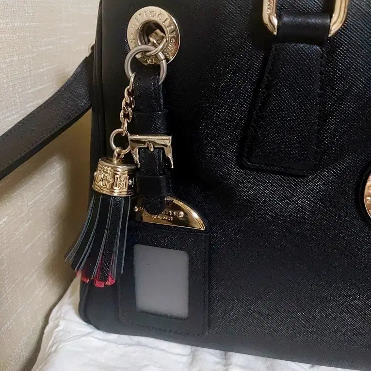 [BUNJANG] Metrocity Black 2-way Tote Shoulder Bag / 메트로시티 블랙 토트백 숄더백 2way