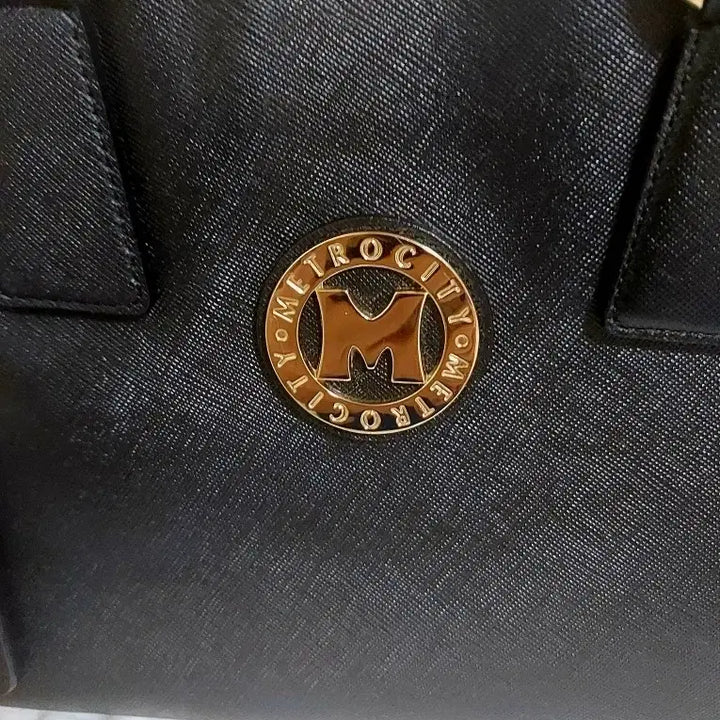 [BUNJANG] Metrocity Black 2-way Tote Shoulder Bag / 메트로시티 블랙 토트백 숄더백 2way
