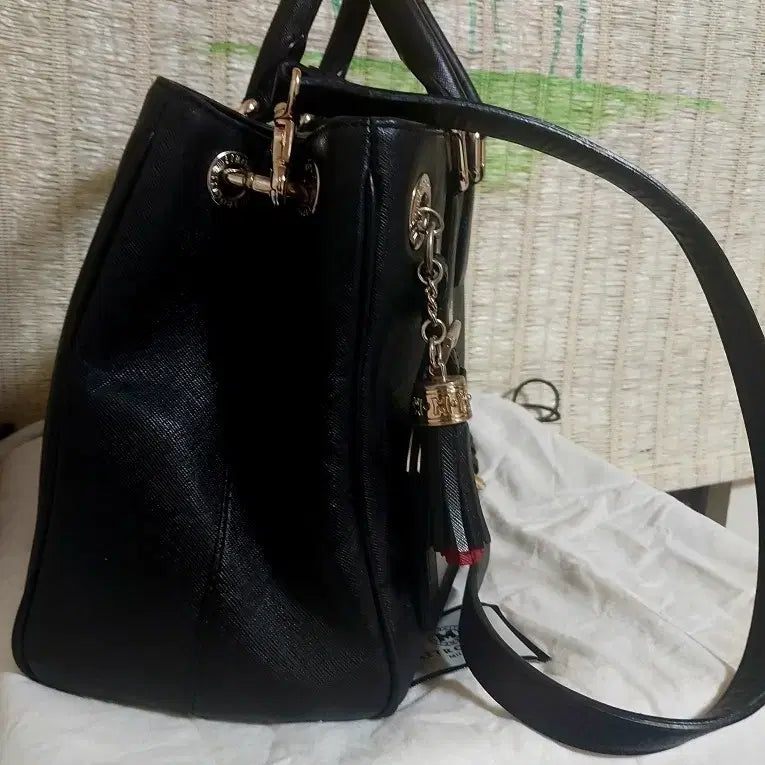 [BUNJANG] Metrocity Black 2-way Tote Shoulder Bag / 메트로시티 블랙 토트백 숄더백 2way