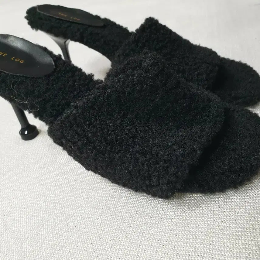 [BUNJANG] The Log Black Slipper Heels (Size 245) / THE LOG 더로그 블랙 슬리퍼 힐