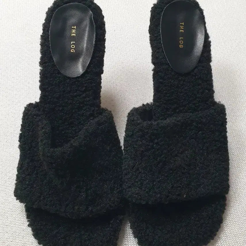 [BUNJANG] The Log Black Slipper Heels (Size 245) / THE LOG 더로그 블랙 슬리퍼 힐